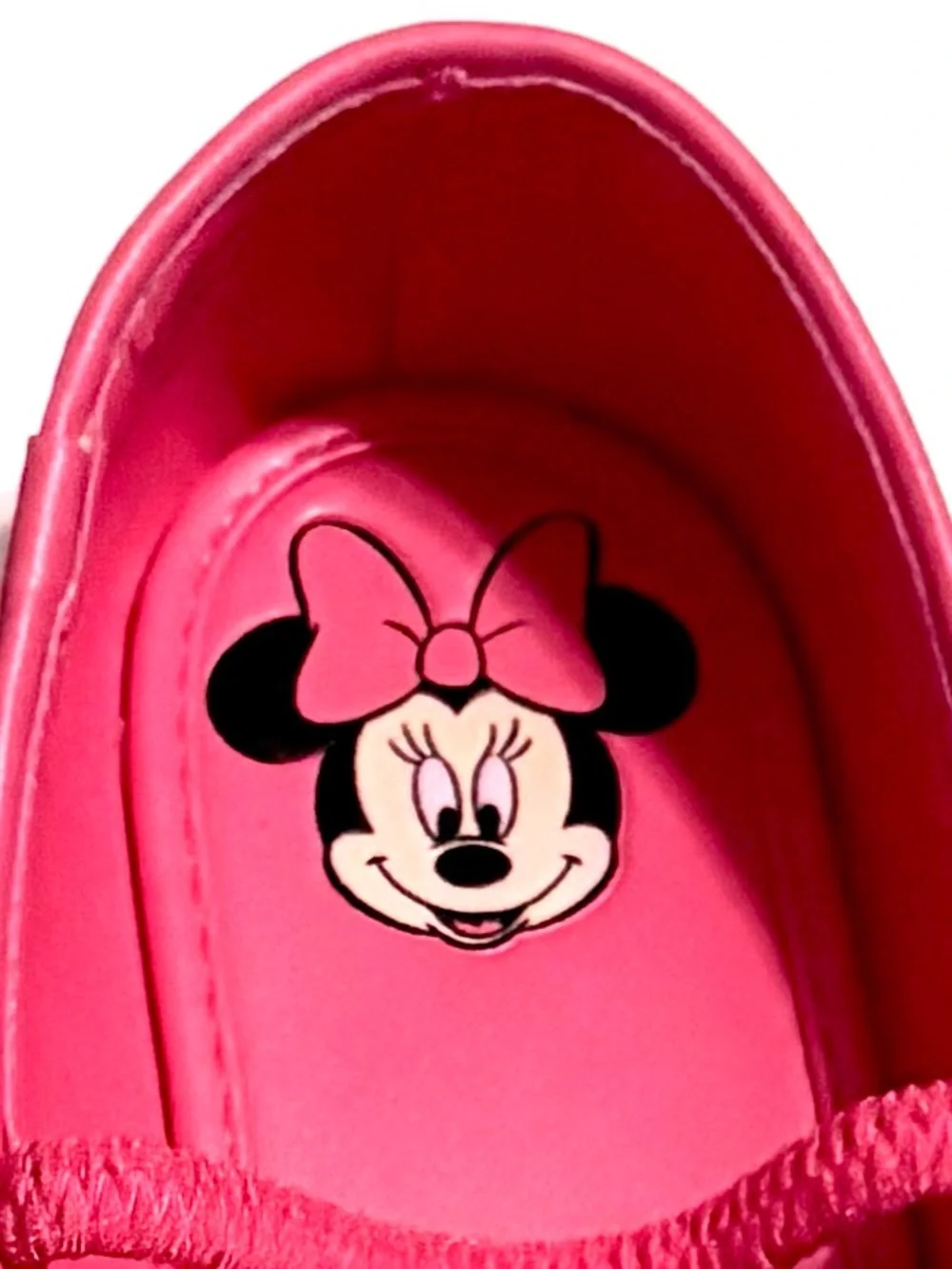 Disney Minnie Mouse Pink Smooth‑Glitter Bow Flats – Little Kid Size 13
